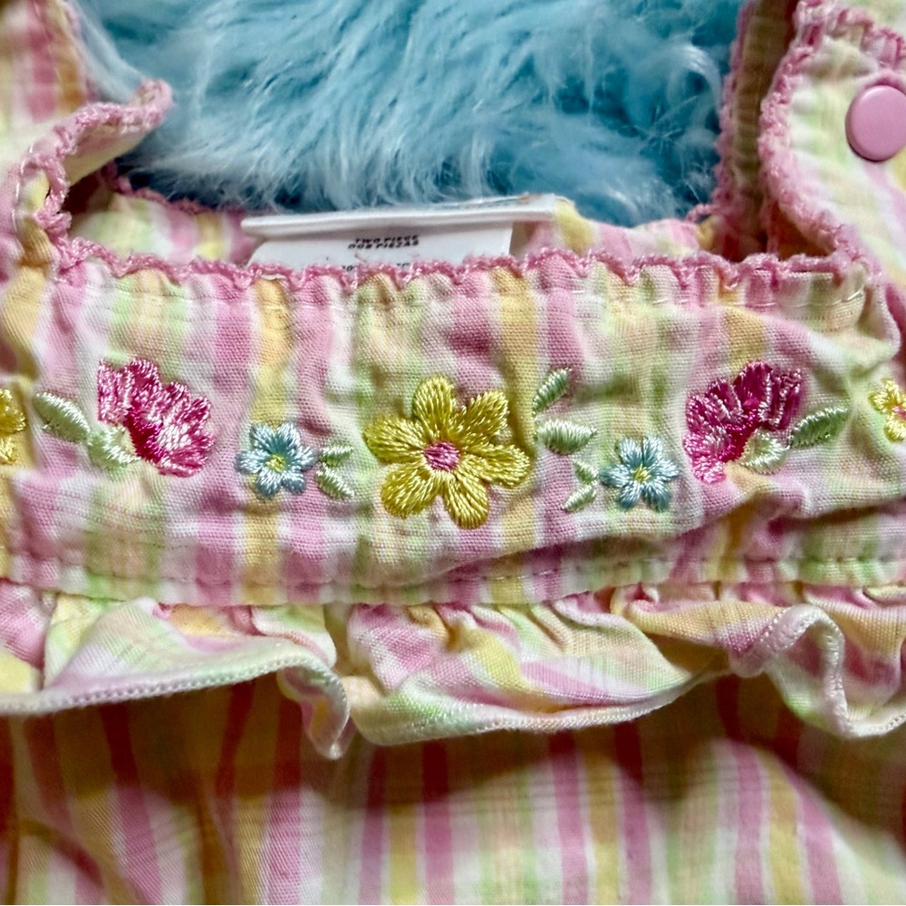 Just One Year Baby Romper 3M Pastel Stripe Floral Cotton Carter’s